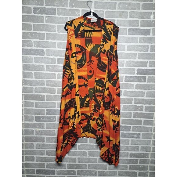 Sweet‎ Lady Vintage Colorfull Pocho Wrap Cardigan With African Print One Size - Picture 1 of 11